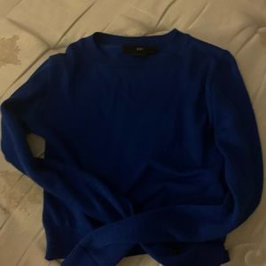 Royal blue long sleeve crop top